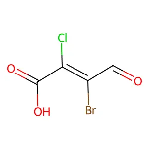 2-Butenoic acid, 3-bromo-2-chloro-4-oxo- structure