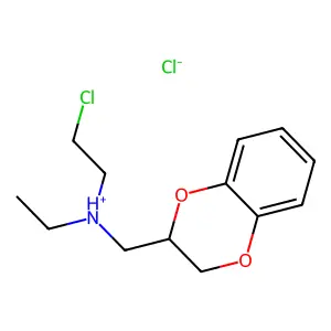 1,4-Benzodioxan-2-methylamine, N-(2-chloroethyl)-N-ethyl-, hydrochloride structure