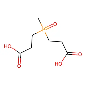 Propanoic acid, 3,3'-(methylphosphinylidene)bis- structure