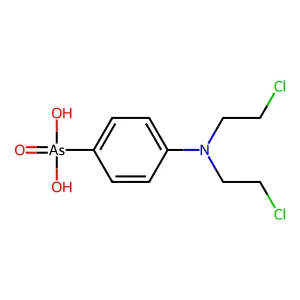 p-Arsanilic acid, N,N-bis(2-chloroethyl)- structure