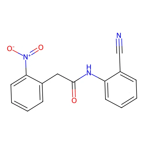 N-(2-cyanophenyl)-2-(2-nitrophenyl)acetamide structure