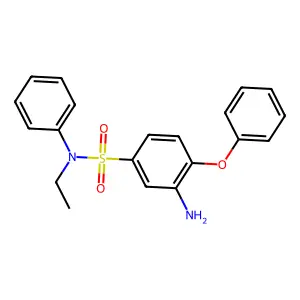 3-amino-N-ethyl-4-phenoxy-N-phenylbenzenesulphonamide structure