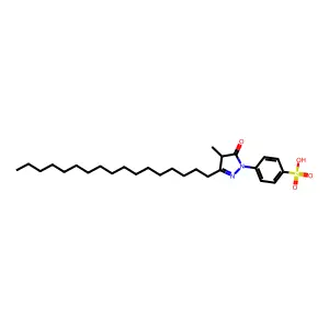 4-(3-Heptadecyl-4,5-dihydro-4-methyl-5-oxo-1H-pyrazol-1-yl)benzenesulphonic acid structure