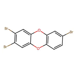 2,3,7-Tribromobenzo-4-dioxin structure