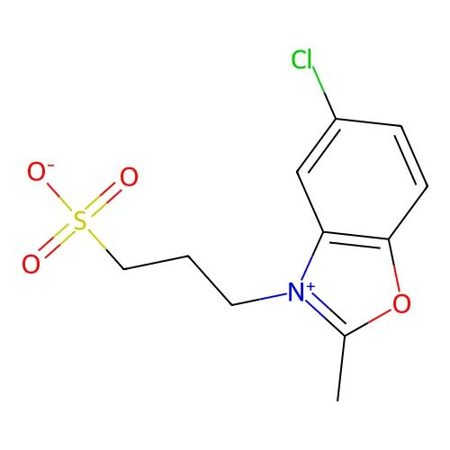 benzoxazolium, 5-chloro-2-methyl-3-(3-sulfopropyl)-, inner salt structure