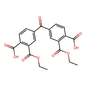 2,2'-Diethyl dihydrogen 4,4'-carbonylbisphthalate structure