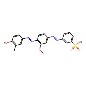 m-((4-((4-Hydroxy-m-tolyl)azo)-3-methoxyphenyl)azo)benzenesulphonic acid structure