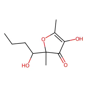 4-Hydroxy-2-(1-hydroxybutyl)-2,5-dimethylfuran-3(2H)-one structure