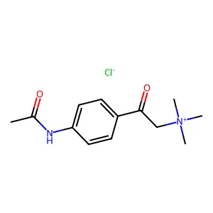 Benzeneethanaminium, 4-(acetylamino)-N,N,N-trimethyl-beta-oxo-, chloride (1:1) structure