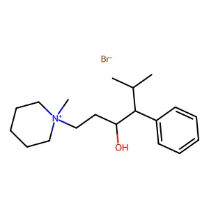Piperidinium, 1-(3-hydroxy-5-methyl-4-phenylhexyl)-1-methyl-, bromide (1:1) structure