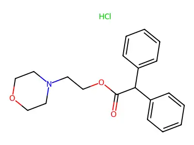 2,2-Diphenylacetic acid (2-morpholinoethyl) ester hydrochloride structure