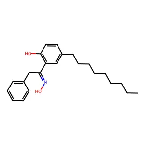 1-(2-Hydroxy-5-nonylphenyl)-2-phenylethanone oxime structure