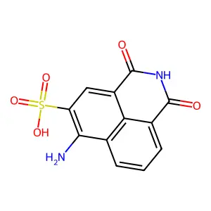 6-Amino-2,3-dihydro-1,3-dioxo-1H-benz(de)isoquinoline-5-sulphonic acid structure