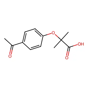2-(4-Acetylphenoxy)-2-methylpropionic acid structure