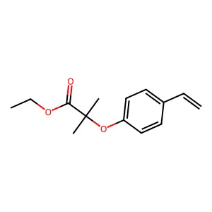 Ethyl 2-(4-vinylphenoxy)isobutyrate structure