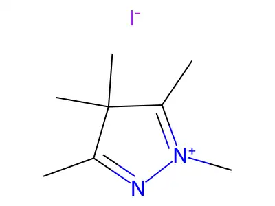 4H-Pyrazolium, 1,3,4,4,5-pentamethyl-, iodide structure