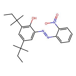 2-Nitro-2'-hydroxy-3',5'-bis(tert-amyl)azobenzene structure