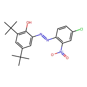 Phenol, 2-(2-(4-chloro-2-nitrophenyl)diazenyl)-4,6-bis(1,1-dimethylethyl)- structure