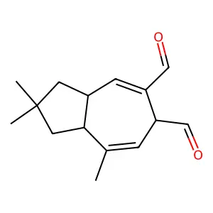(3As,8as)-2,2,8-trimethyl-1,2,3,3a,6,8a-hexahydroazulene-5,6-dicarbaldehyde structure