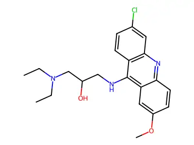 1-[(6-Chloro-2-methoxyacridin-9-yl)amino]-3-(diethylamino)propan-2-ol structure