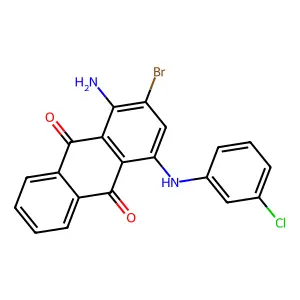 1-Amino-2-bromo-4-(3-chloroanilino)anthraquinone structure