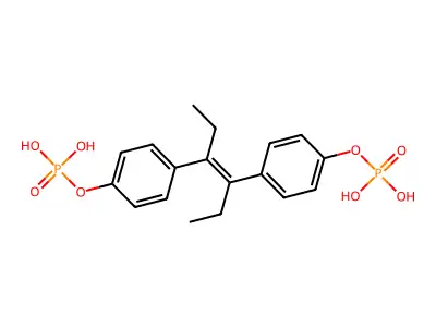 3-Hexene-3,4-diylbis(4,1-phenylene)bis[dihydrogen (phosphate)] structure