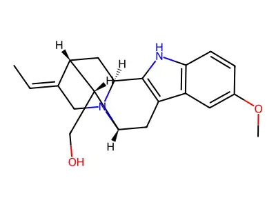 [(1S,12S,13R,14R,15E)-15-ethylidene-7-methoxy-3,17-diazapentacyclo[12.3.1.0(2),(1)?.0?,?.0(1)(2),(1)?]octadeca-2(10),4,6,8-tetraen-13-yl]methanol structure