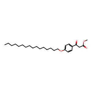 Methyl 3-(p-(hexadecyloxy)phenyl)-3-oxopropionate structure