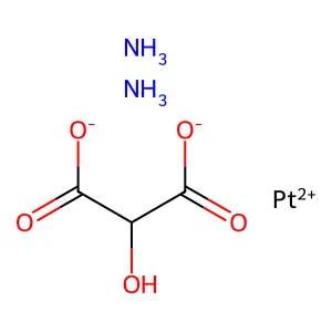 Platinum, diammine(hydroxypropanedioato(2-)-kappaO1,kappaO3)-, (SP-4-2)- structure