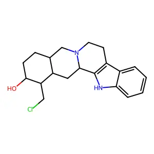 Yohimban-17-ol, 16-(chloromethyl)-, (16alpha,17alpha)- structure