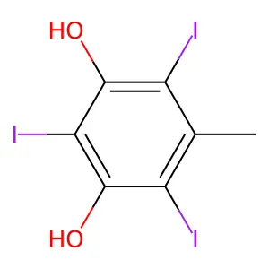 Resorcinol, 5-methyl-2,4,6-triiodo- structure