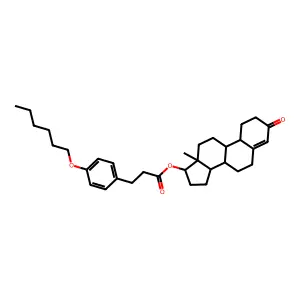 (17beta)-17-(3-(4-(Hexyloxy)phenyl)-1-oxopropoxy)estr-4-en-3-one structure