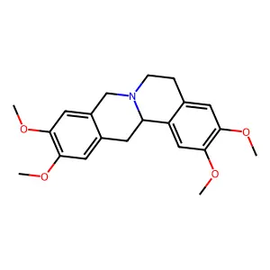 5,8,13,13a-Tetrahydro-2,3,10,11-tetramethoxy-6H-dibenzo(a,g)quinolizine structure
