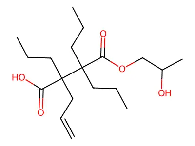 2-[2-(1-Hydroxypropan-2-yloxy)-2-oxoethyl]tetradecanoic acid structure