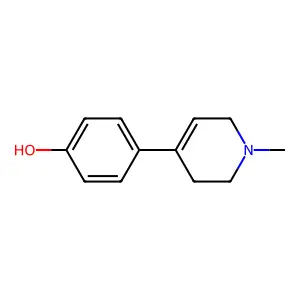 4-(1,2,3,6-Tetrahydro-1-methyl-4-pyridinyl)phenol structure
