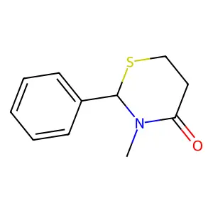 4H-1,3-Thiazin-4-one, tetrahydro-3-methyl-2-phenyl- structure