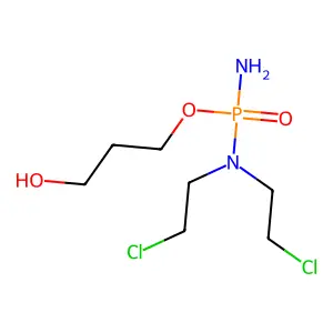 3-Hydroxypropyl N,N-bis(2-chloroethyl)phosphorodiamidate structure