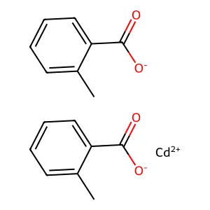 Benzoic acid, 2-methyl-, cadmium salt structure