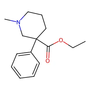 Ethyl 1-methyl-3-phenylpiperidine-3-carboxylate structure