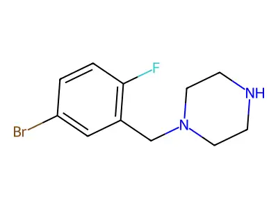 1-[(5-Bromo-2-fluorophenyl)methyl]piperazine structure