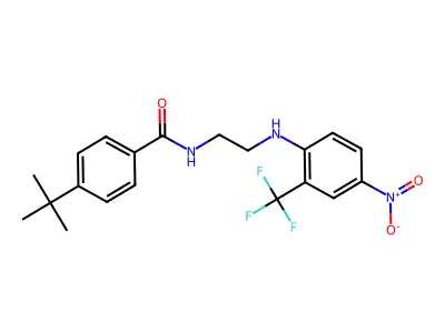 4-tert-butyl-N-[2-[4-nitro-2-(trifluoromethyl)anilino]ethyl]benzamide structure