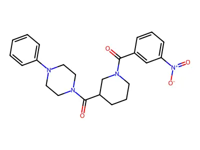 [1-(3-Nitrobenzoyl)piperidin-3-yl]-(4-phenylpiperazin-1-yl)methanone structure