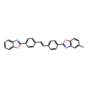 2-[4-[2-[4-(2-Benzoxazolyl)phenyl]ethenyl]phenyl]-5-methylbenzoxazole structure