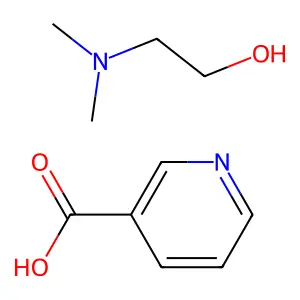 Nicotinic acid, compd. with 2-(dimethylamino)ethanol structure