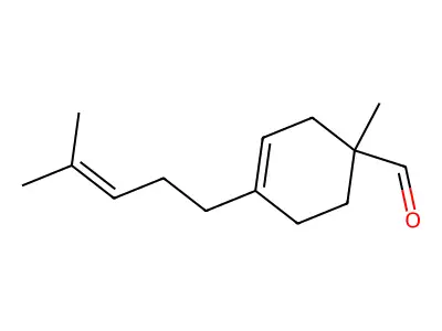 3-Cyclohexene-1-carboxaldehyde, 1-methyl-4-(4-methyl-3-penten-1-yl)- structure