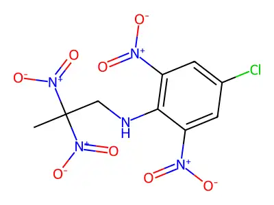 4-chloro-N-(2,2-dinitropropyl)-2,6-dinitroaniline structure