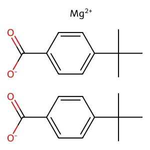 Benzoic acid, 4-(1,1-dimethylethyl)-, magnesium salt (2:1) structure