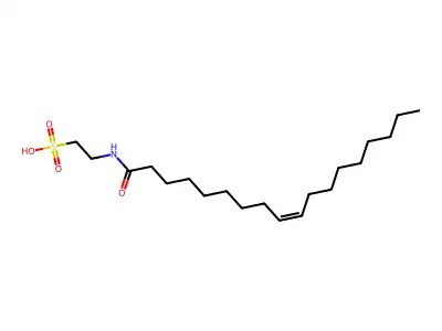2-(Octadec-9-enoylamino)ethanesulfonic acid structure
