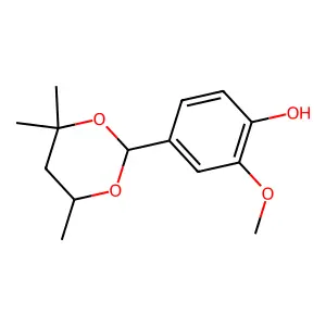 Phenol, 2-methoxy-4-(4,4,6-trimethyl-1,3-dioxan-2-yl)- structure
