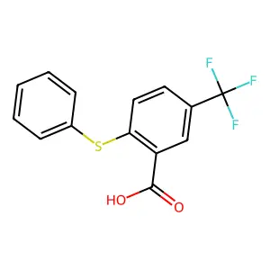 2-Phenylthio-5-trifluoromethylbenzoic acid structure